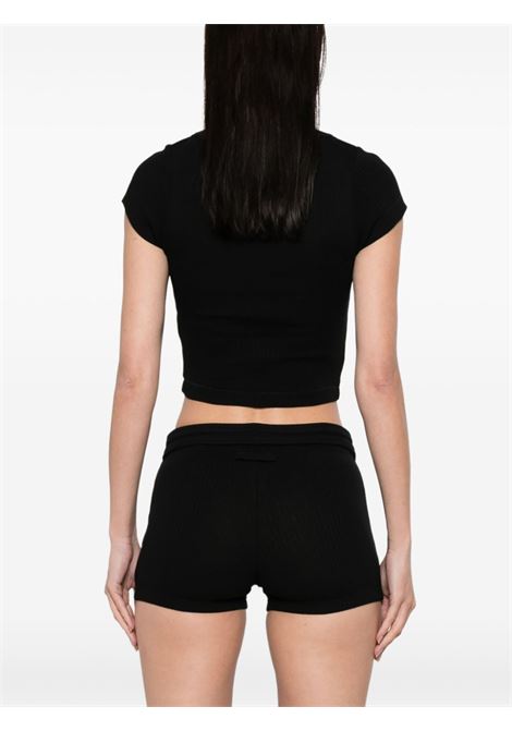 crop baby tee donna nera JEAN PAUL GAULTIER | 25/33-F-TS105P-J05400